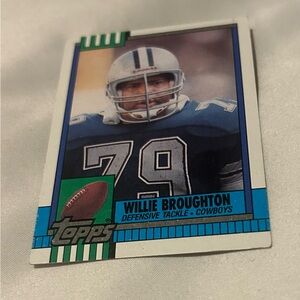 Topps Willie Broughton Cowboys Card